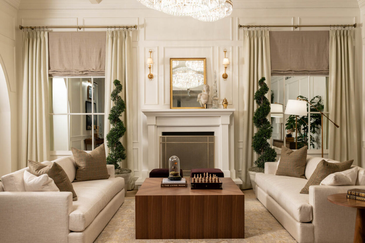 a tall patterned floor lamp