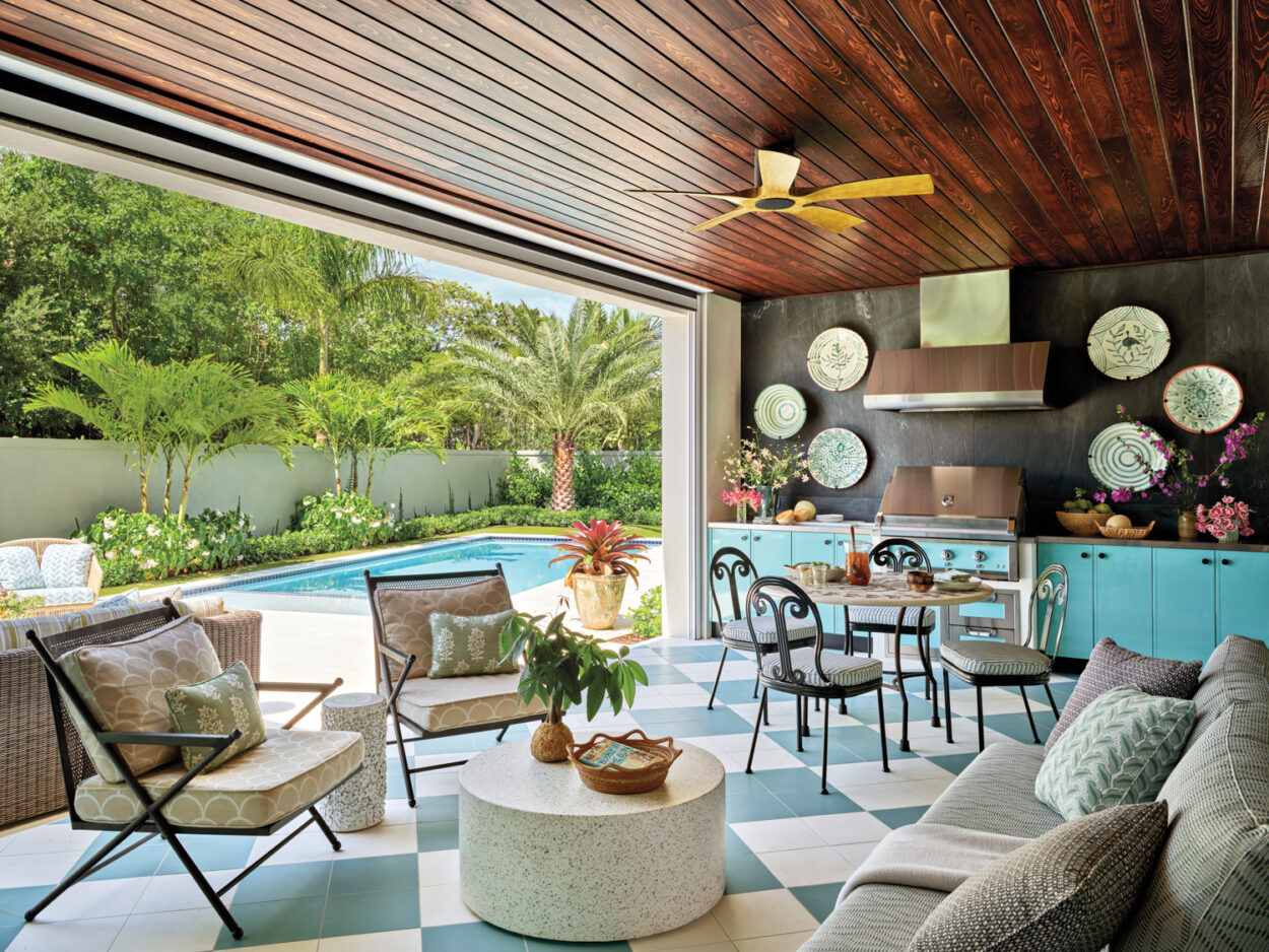 Step Inside This Florida Home’s Zesty Indoor + Outdoor Kitchens