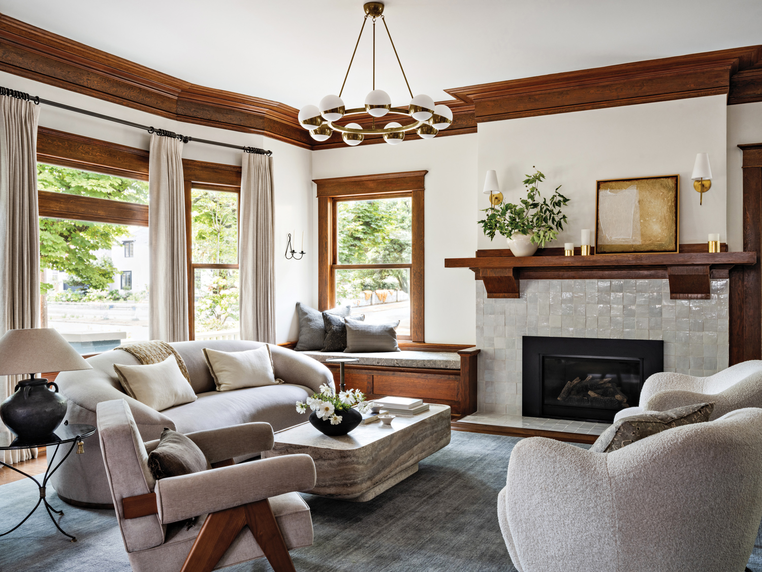 classic Craftsman home's living room