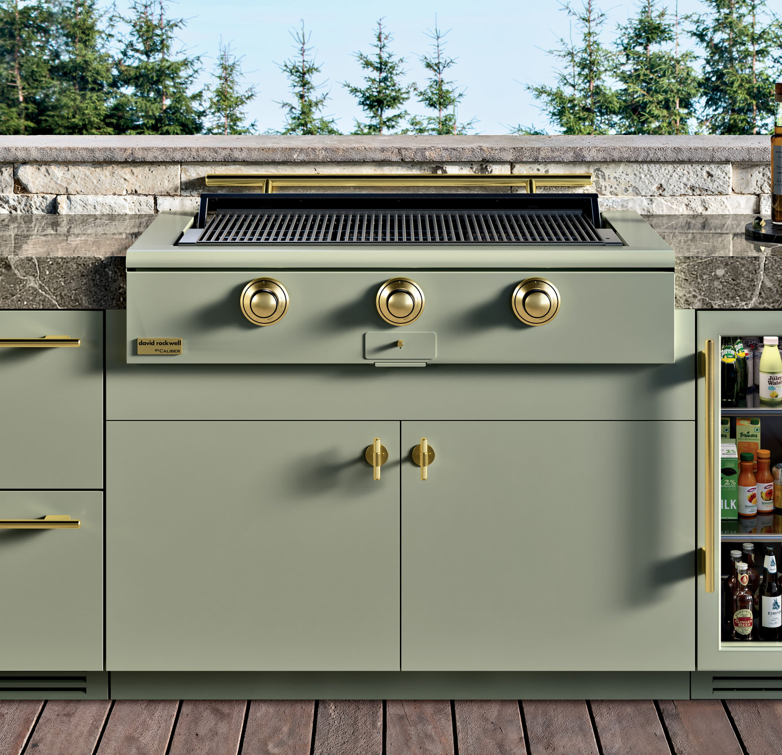 light green outdoor grill